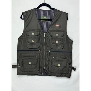 MSDL Utility Hunting Vest   Men’s XL Green Outdoor Shooting Safari Pockets Field